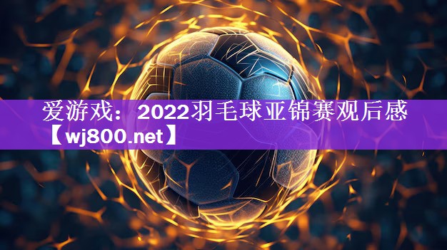 2022羽毛球亚锦赛观后感